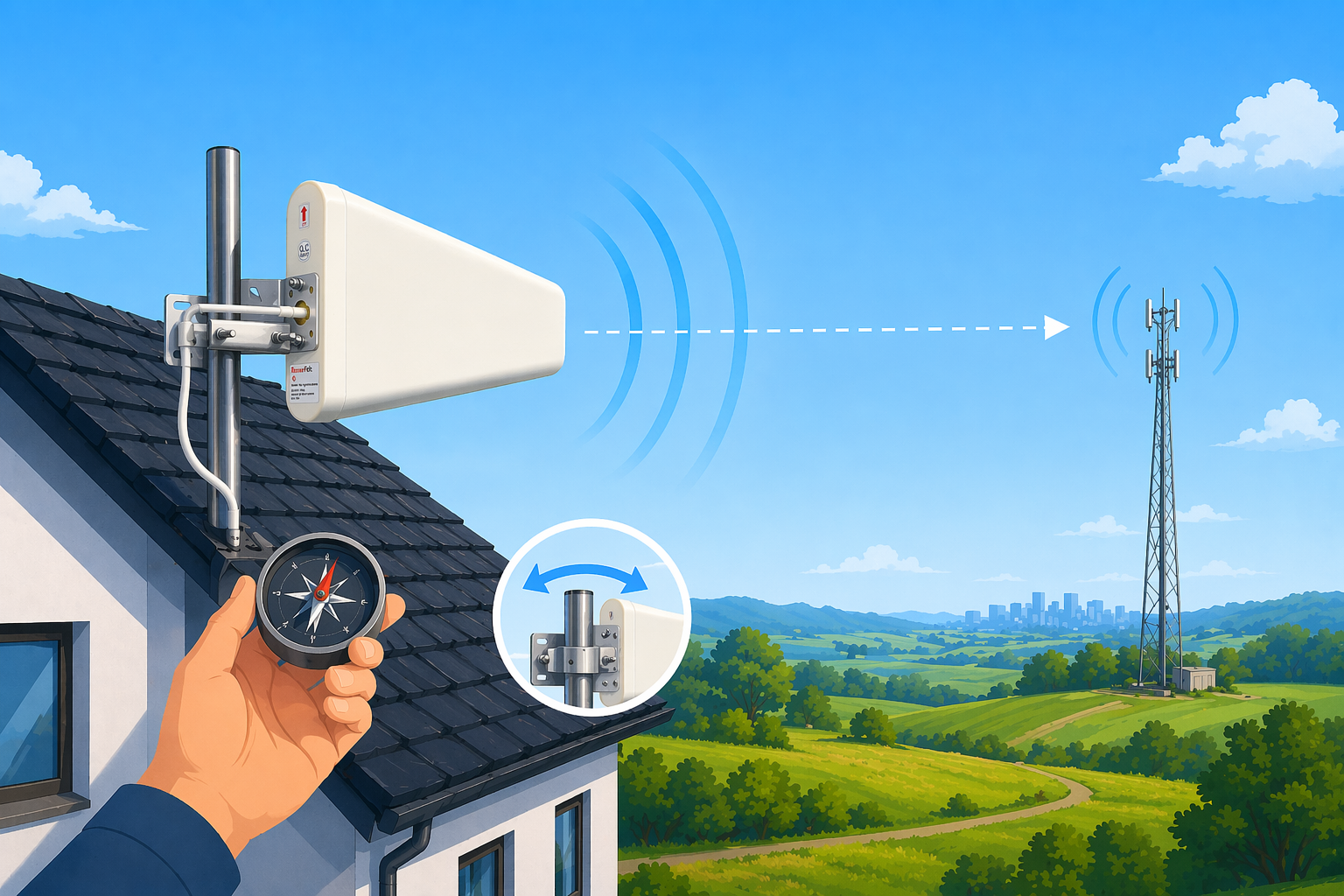 Comment orienter une antenne extérieure correctement ?
